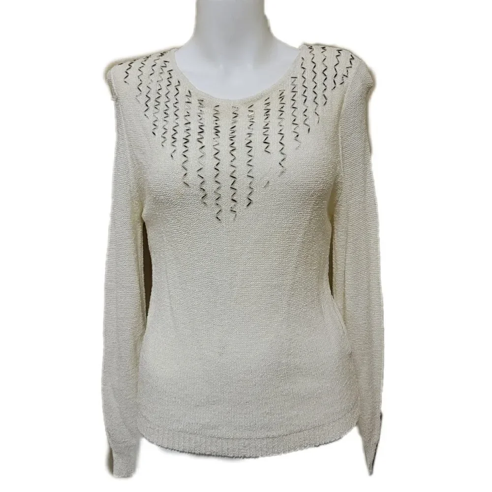 Vintage 90's beaded metallic pullover sweater